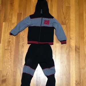 Kids Black and Gray Hoodie Set